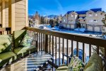 Enjoy the fresh mountain air on the 1st balcony located off the living area